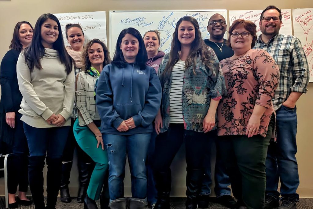 PCS staff gathered for a group photo in Pennsylvania.