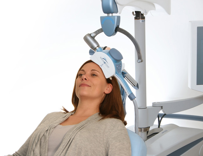 A patient receiving TMS therapy treatment at the Reading (Wyomissing) outpatient office.