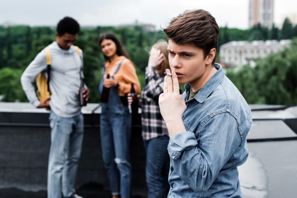 Troubled teens drinking and smoking before receiving Multisystemic Therapy (MST)/Juvenile Justice services.